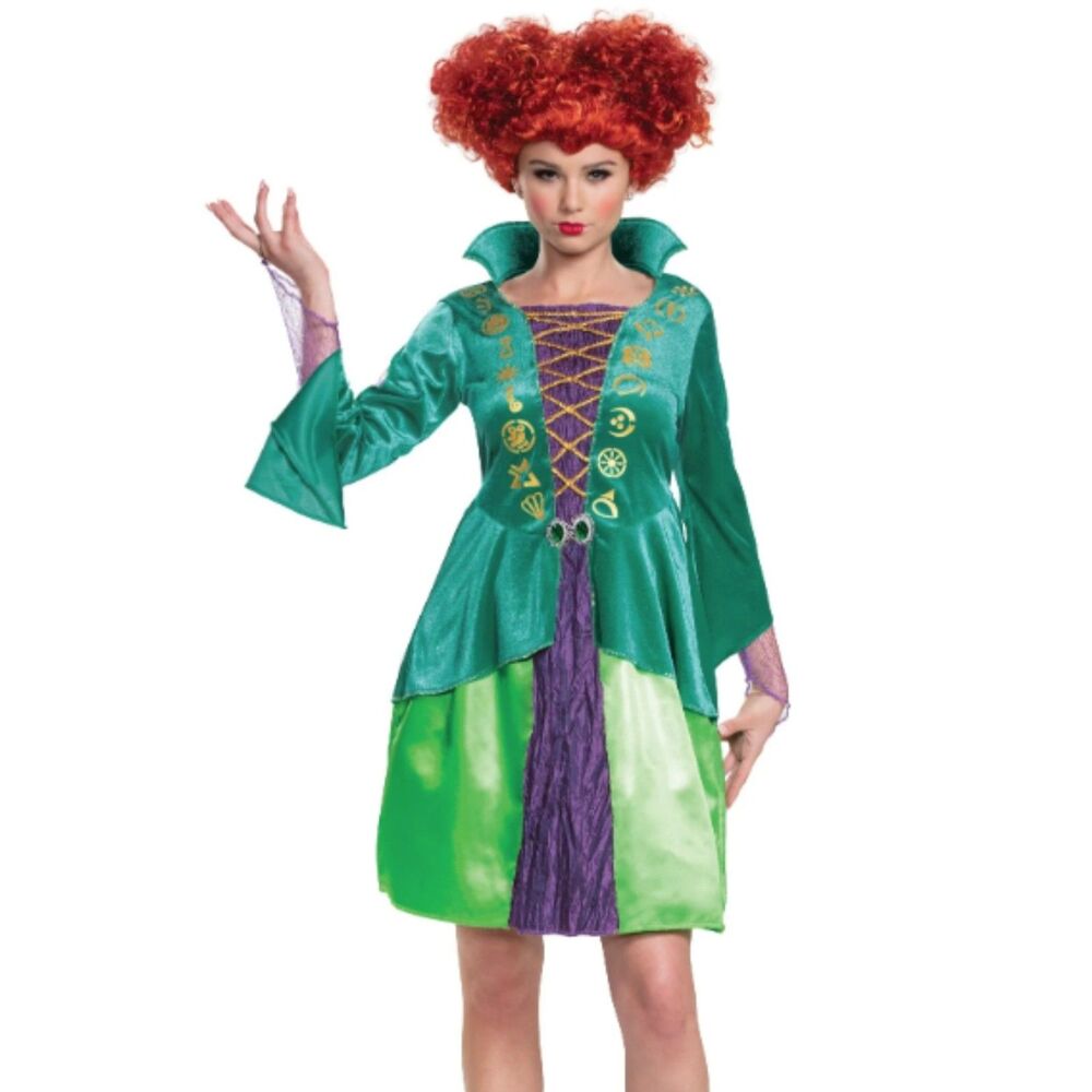 Women's Hocus Pocus Winifred Sanderson Halloween Costume, Size Large
